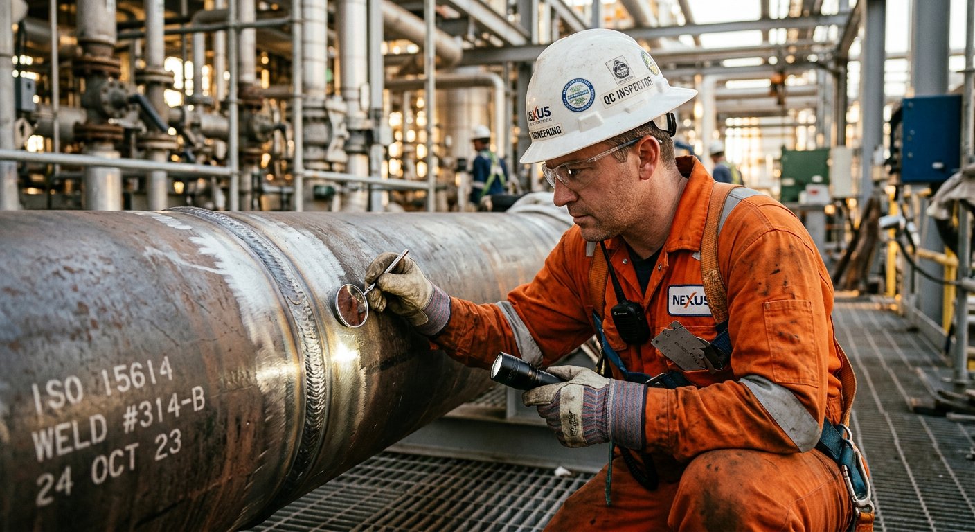 Visual inspection of a pipe weld joint