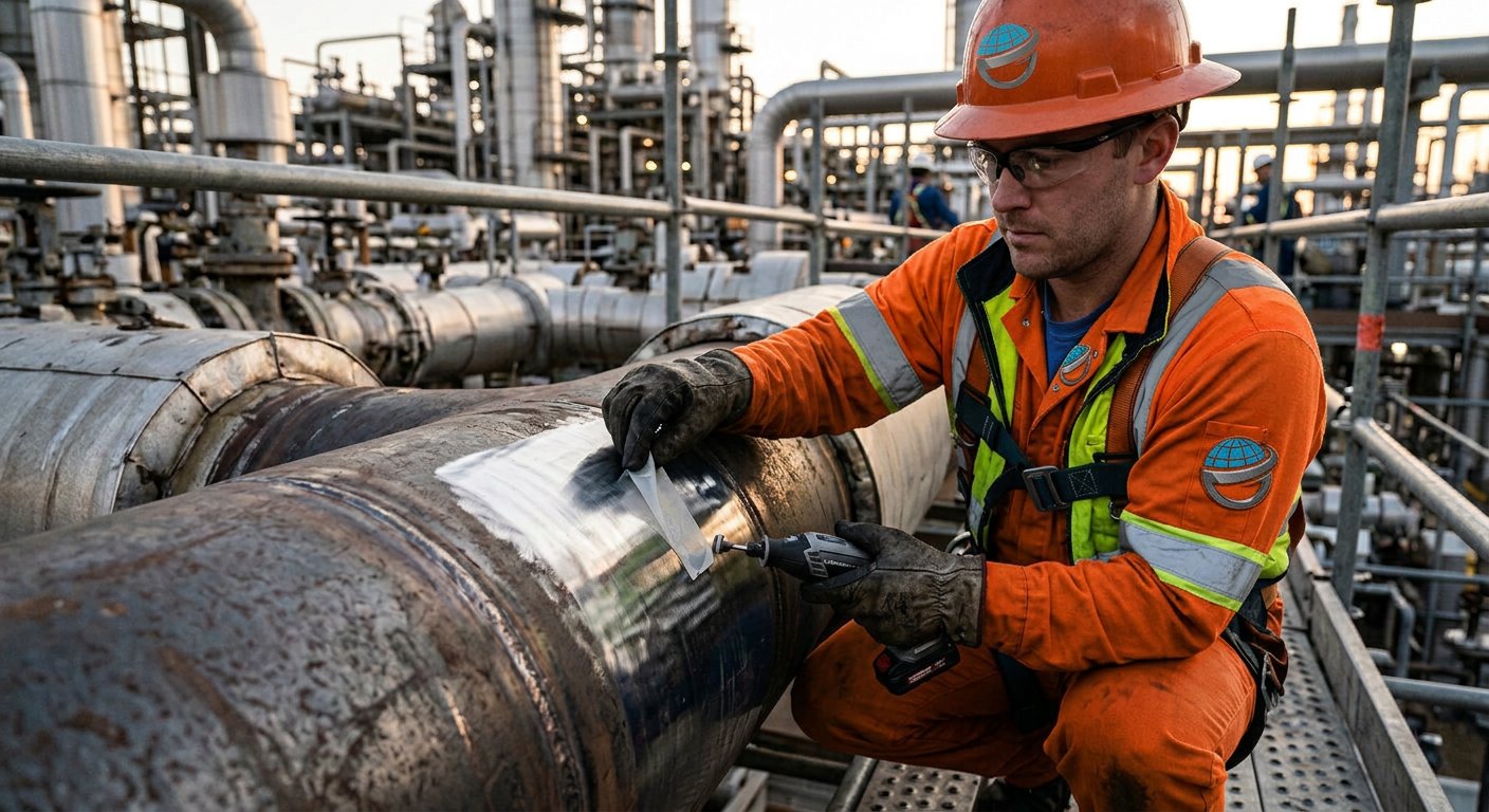 Field replica test on a process pipe